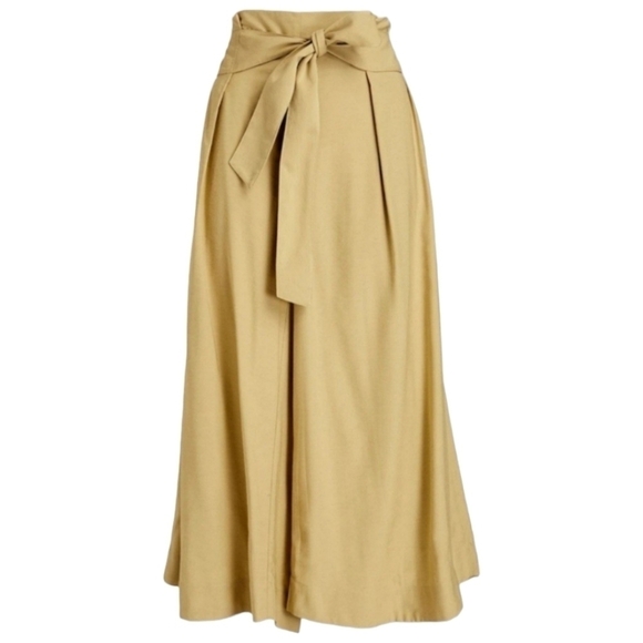 VINCE. Belted Palazzo Cullotes, Size 8, Beige, NWT - Picture 4 of 14